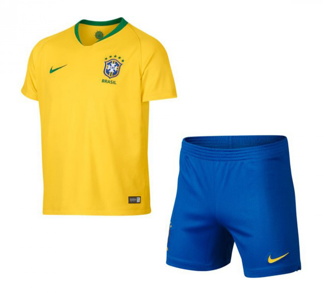 Brésil Domicile 2018 Junior Kit - Cliquez sur l'image pour la fermer