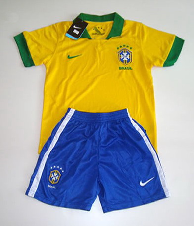 Brésil Confédérations ENFANTS 1er maillot pour 2013 - Cliquez sur l'image pour la fermer