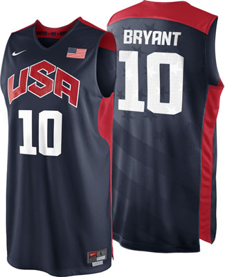 Kobe Bryant, sélectionnant USA 2012 [bleu] - Cliquez sur l'image pour la fermer