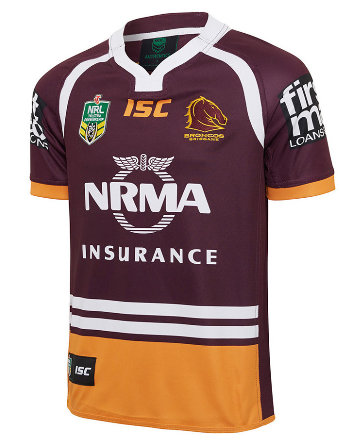 Brisbane Broncos NRL Home S/S 2018 - Cliquez sur l'image pour la fermer