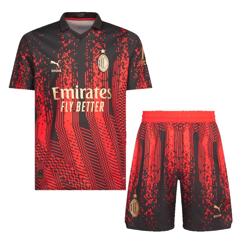 AC Milan 4éme 2022/23 Junior Kit - Cliquez sur l'image pour la fermer