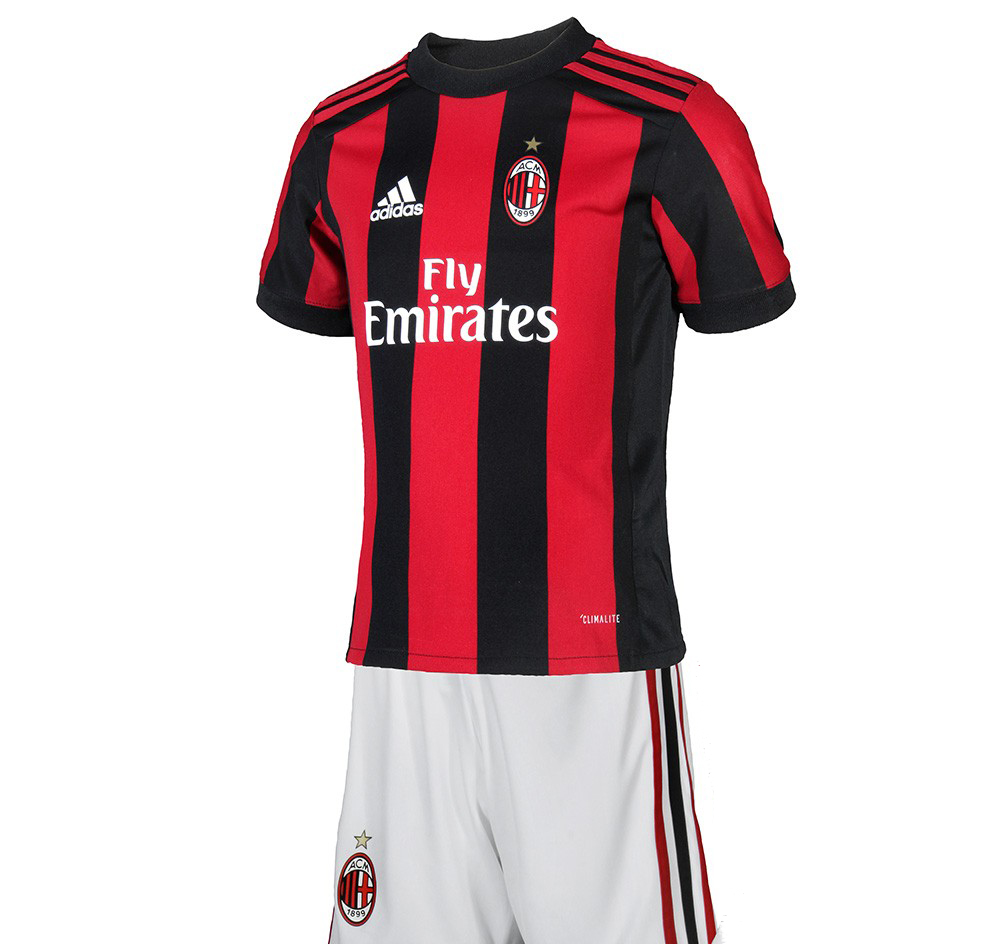 AC Milan Domicile 2017/18 Junior Kit - Cliquez sur l'image pour la fermer