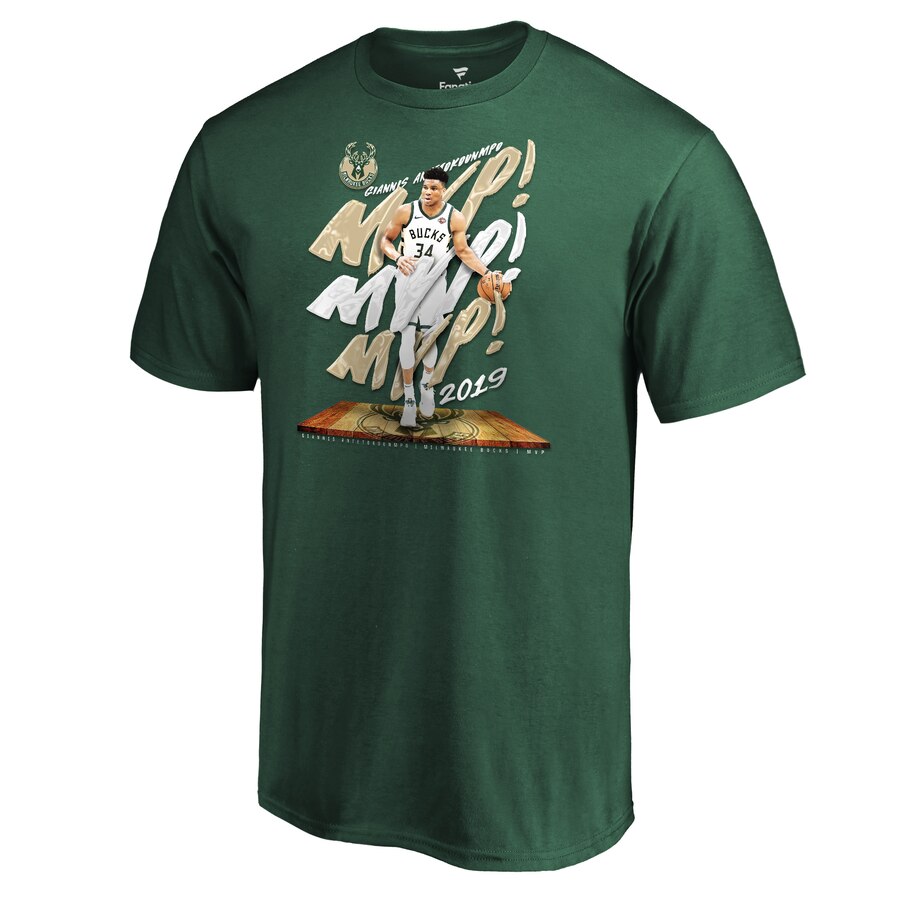 Milwaukee Bucks T-shirt - Giannis Antetokounmpo MVP 2019 - Cliquez sur l'image pour la fermer