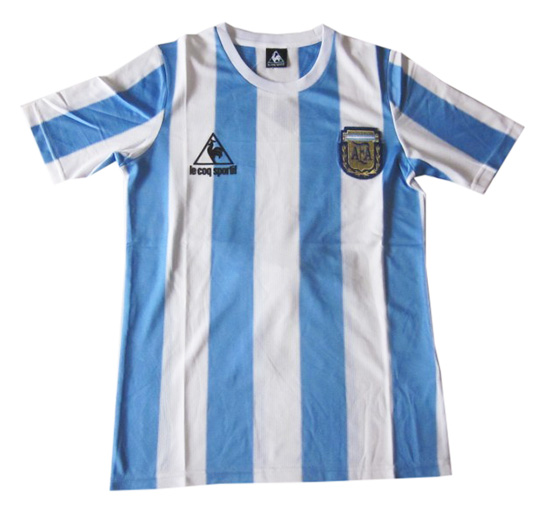 Maillot Argentine Coupe du Monde 1986 - Cliquez sur l'image pour la fermer