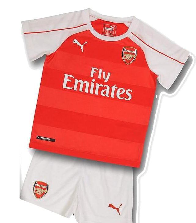 Kit Junior Arsenal Domicile 2015/16 - Cliquez sur l'image pour la fermer