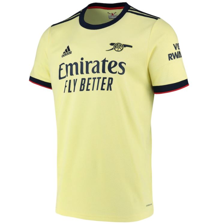 Maillot Arsenal Extérieur 2021/22 - Cliquez sur l'image pour la fermer