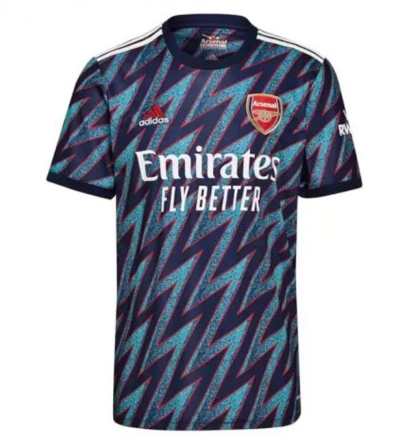 Maillot Arsenal Third 2021/22 - Cliquez sur l'image pour la fermer