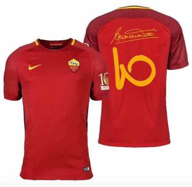 Maillot AS Roma Domicile 2017/18 'TOTTI 10' - Cliquez sur l'image pour la fermer