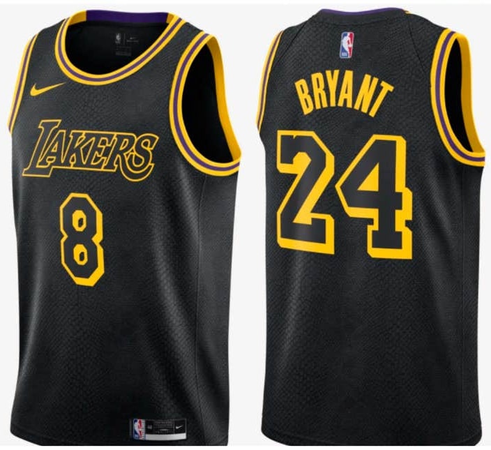 Kobe Bryant, Los Angeles Lakers #8-24 Black - Cliquez sur l'image pour la fermer