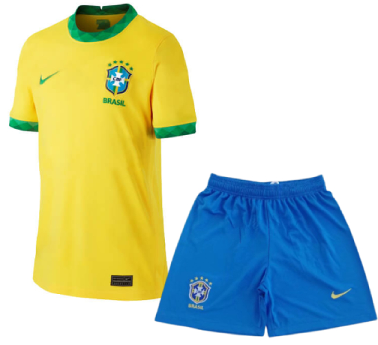 Brésil Domicile 2020/21 Junior Kit - Cliquez sur l'image pour la fermer