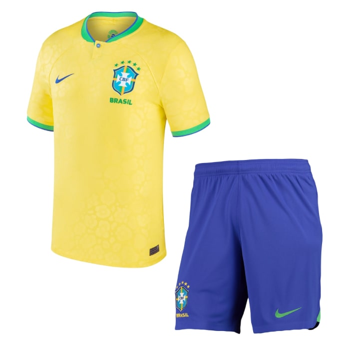 Brésil Domicile 2022/23 Junior Kit - Cliquez sur l'image pour la fermer