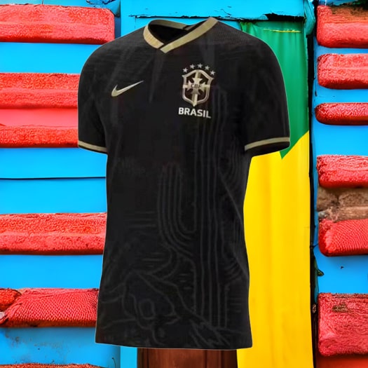 Maillot Brésil 2022 - Concept 'Black/Gold' - Cliquez sur l'image pour la fermer