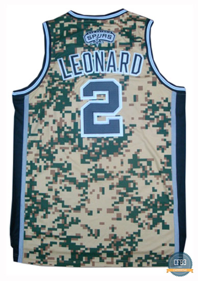 Kawhi Leonard, San Antonio Spurs - Camo - Cliquez sur l'image pour la fermer