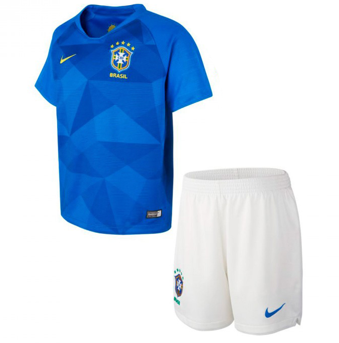 Brésil Extérieur 2018 Junior Kit - Cliquez sur l'image pour la fermer