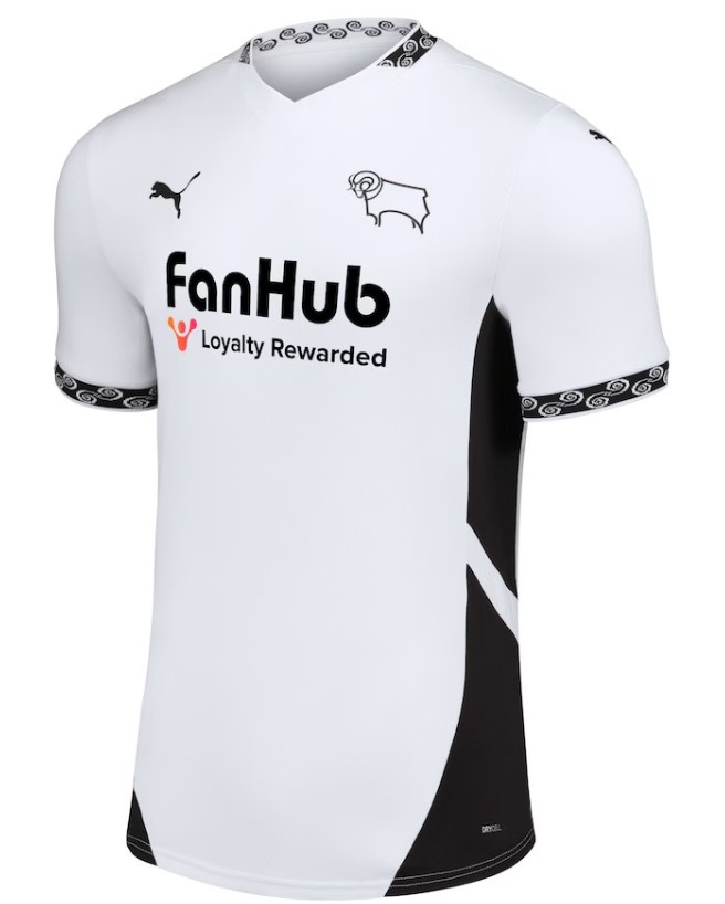 Maillot Derby County Domicile 2024/25 - Cliquez sur l'image pour la fermer