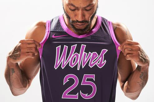 Derrick Rose, Minnesota Timberwolves 2018/19 - City Edition - Cliquez sur l'image pour la fermer