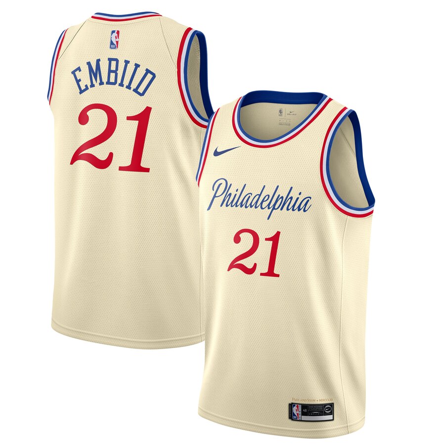 Joel Embiid, Philadelphia 76ers 2019/20 - City Edition - Cliquez sur l'image pour la fermer