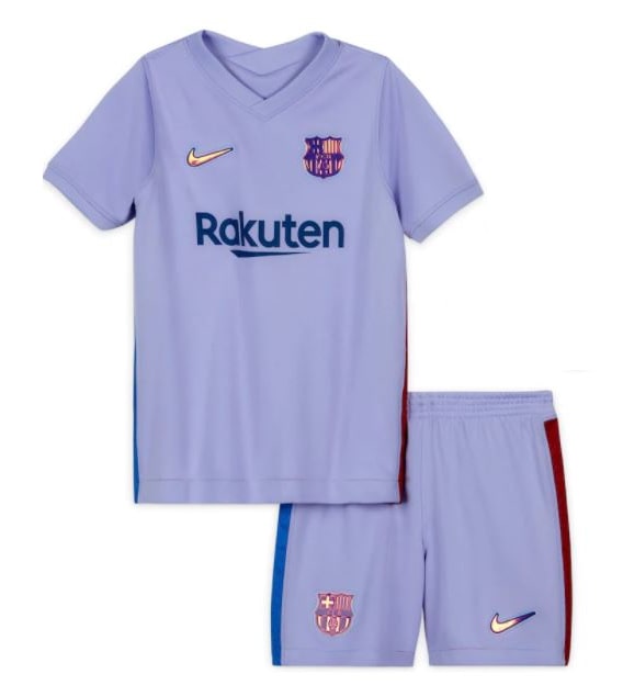 FC Barcelona Extérieur 2021/22 Junior Kit - Cliquez sur l'image pour la fermer