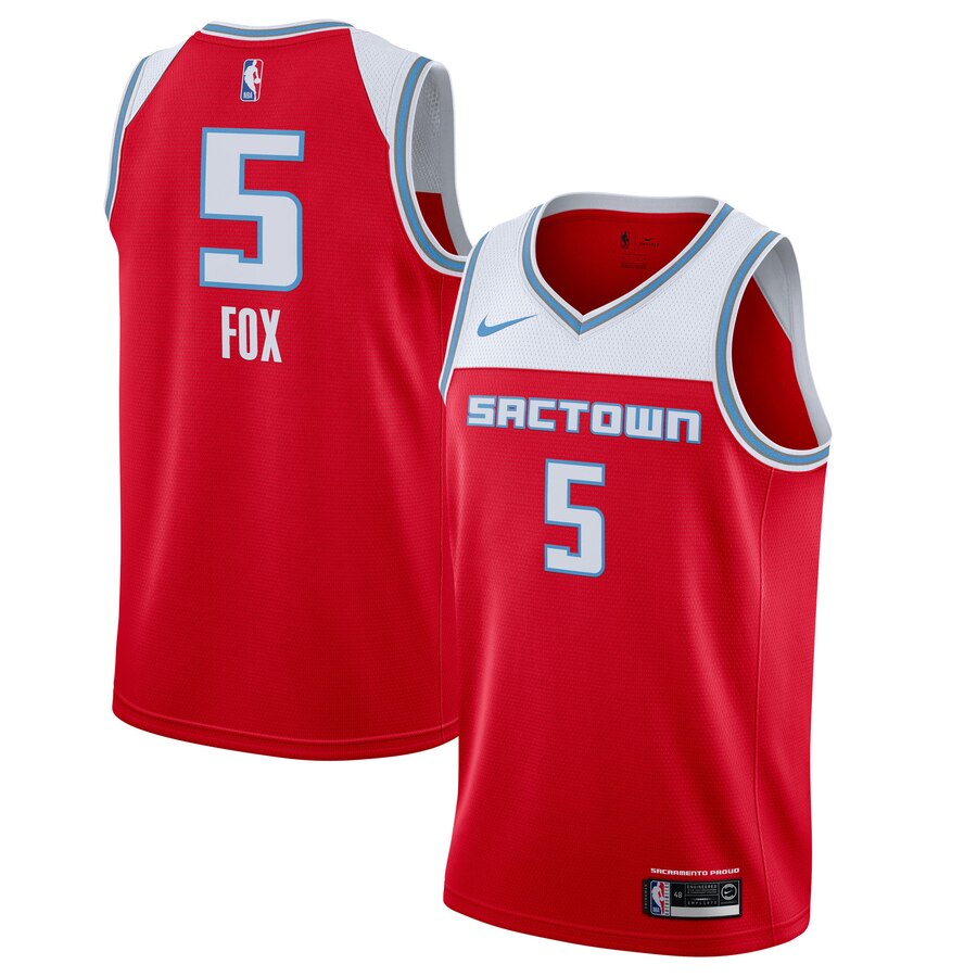 De'Aaron Fox, Sacramento Kings 2019/20 - City Edition - Cliquez sur l'image pour la fermer