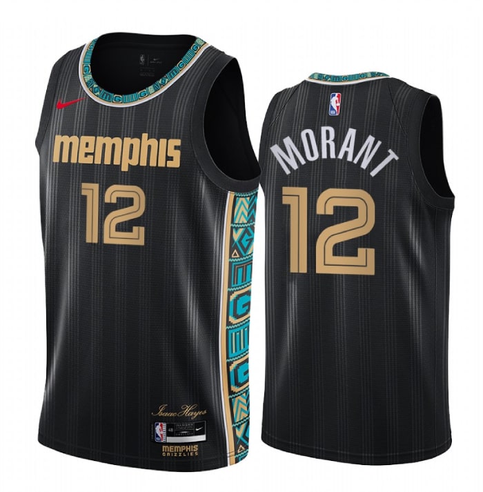 Ja Morant, Memphis Grizzlies 2020/21 - City Edition - Cliquez sur l'image pour la fermer