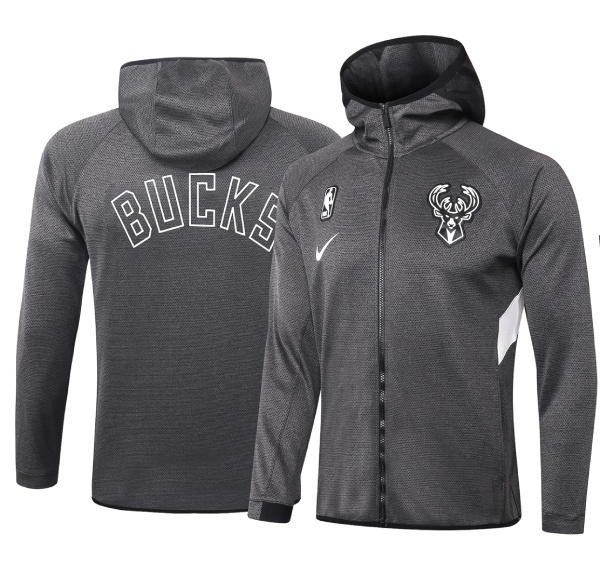 Veste zippé à capuche Milwaukee Bucks - Black - Cliquez sur l'image pour la fermer