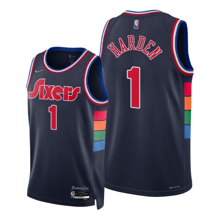 James Harden, Philadelphia 76ers 2021/22 - City Edition - Cliquez sur l'image pour la fermer