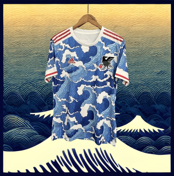 Maillot Japon Domicile 2022 - Concept 'Waves' - Cliquez sur l'image pour la fermer
