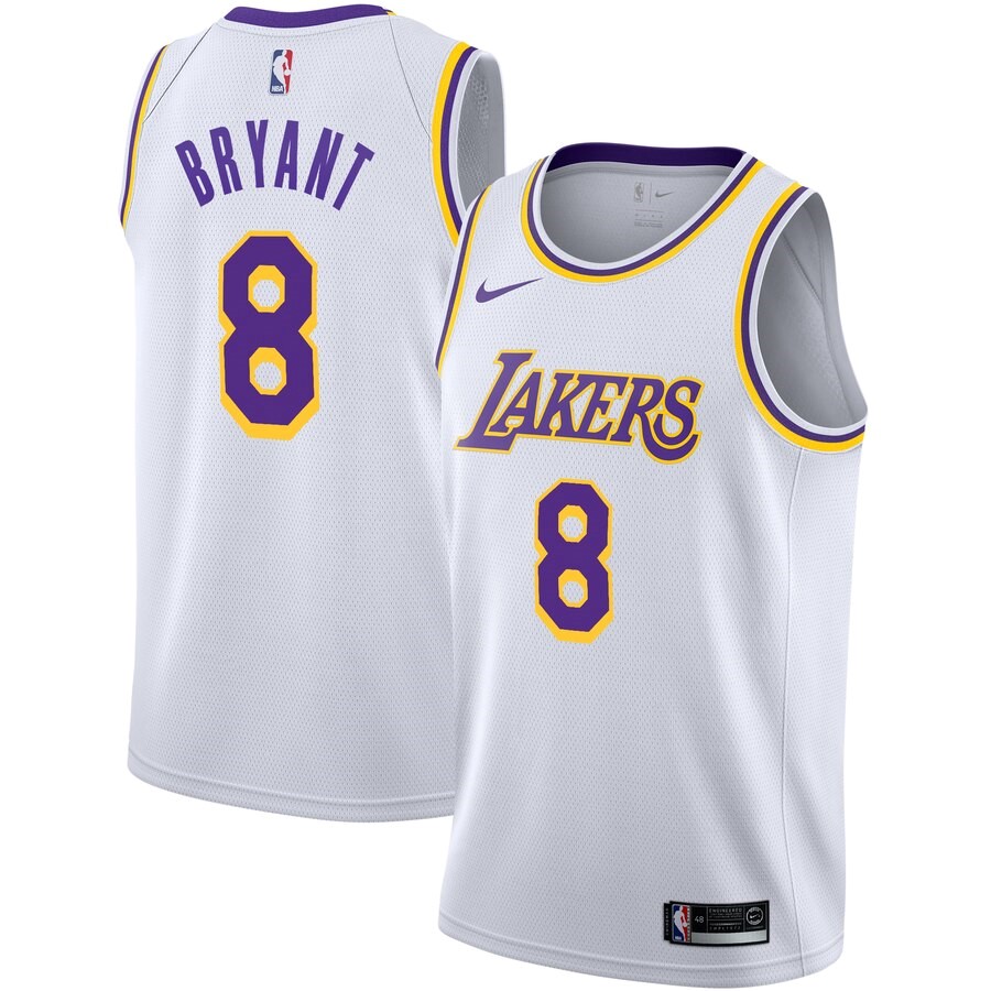 Kobe Bryant, Los Angeles Lakers #8 White - Cliquez sur l'image pour la fermer