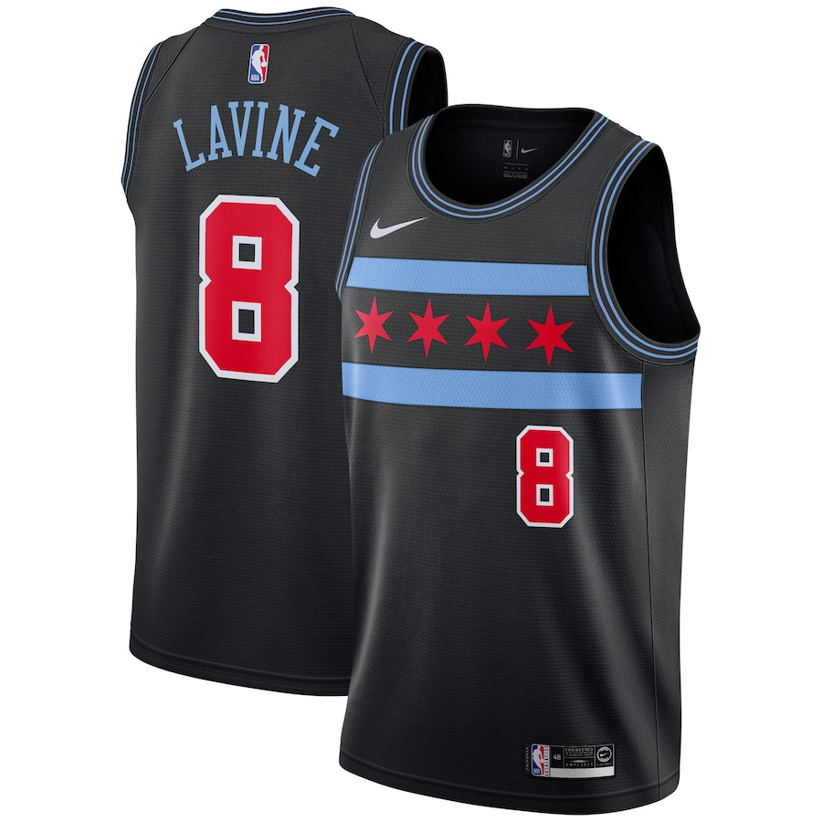 Zach LaVine, Chicago Bulls 2018/19 - City Edition - Cliquez sur l'image pour la fermer