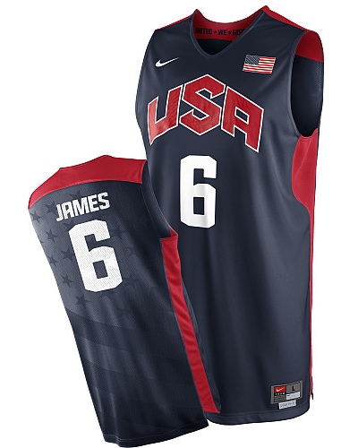 LeBron James, sélectionnant USA 2012 [bleu] - Cliquez sur l'image pour la fermer