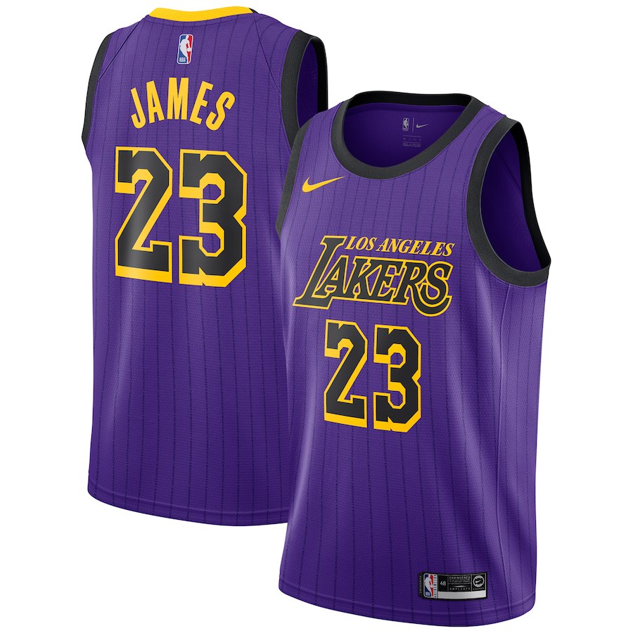 LeBron James, Los Angeles Lakers 2018/19 - City Edition - Cliquez sur l'image pour la fermer