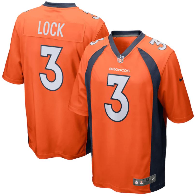 Drew Lock, Denver Broncos - Orange - Cliquez sur l'image pour la fermer