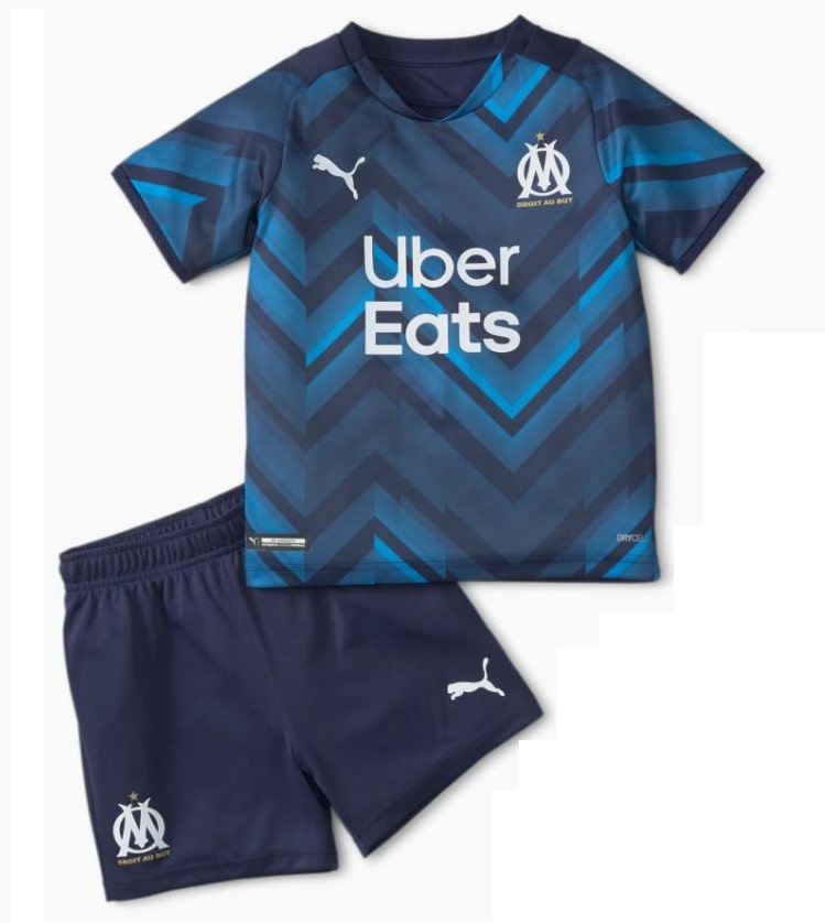 Olympique Marseille Extérieur 2021/22 Junior Kit - Cliquez sur l'image pour la fermer