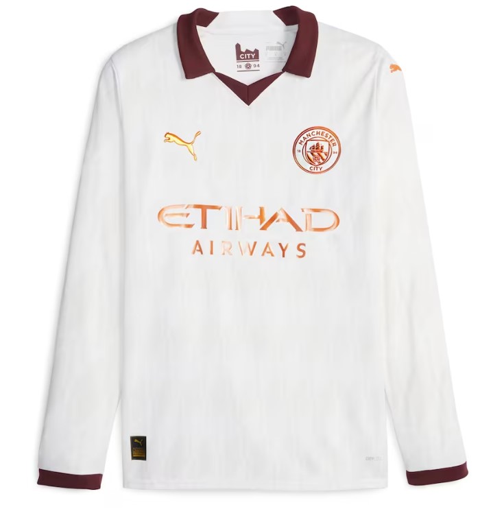 Maillot Manchester City Extérieur 2023/24 ML - Cliquez sur l'image pour la fermer