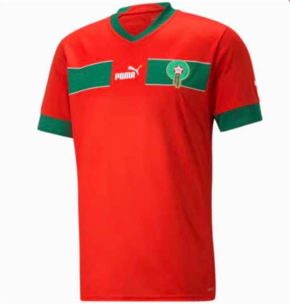 Maillot Maroc Domicile 2022 - Cliquez sur l'image pour la fermer