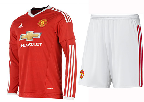 Kit Junior Manchester United Domicile 2015/16 ML - Cliquez sur l'image pour la fermer
