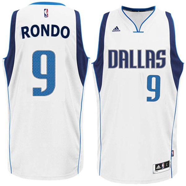 Rajon Rondo, Dallas Mavericks - Blanc - Cliquez sur l'image pour la fermer