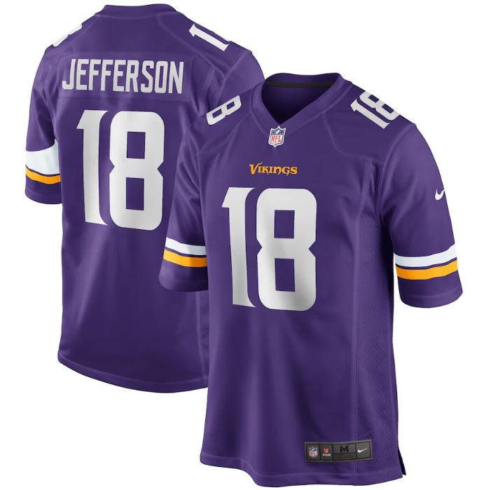 Justin Jefferson, Minnesota Vikings - Purple - Cliquez sur l'image pour la fermer
