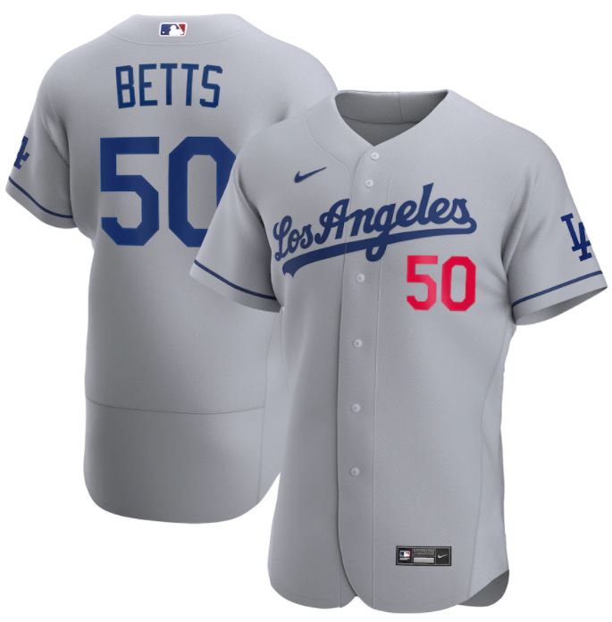 Mookie Betts, Los Angeles Dodgers - Gray - Cliquez sur l'image pour la fermer
