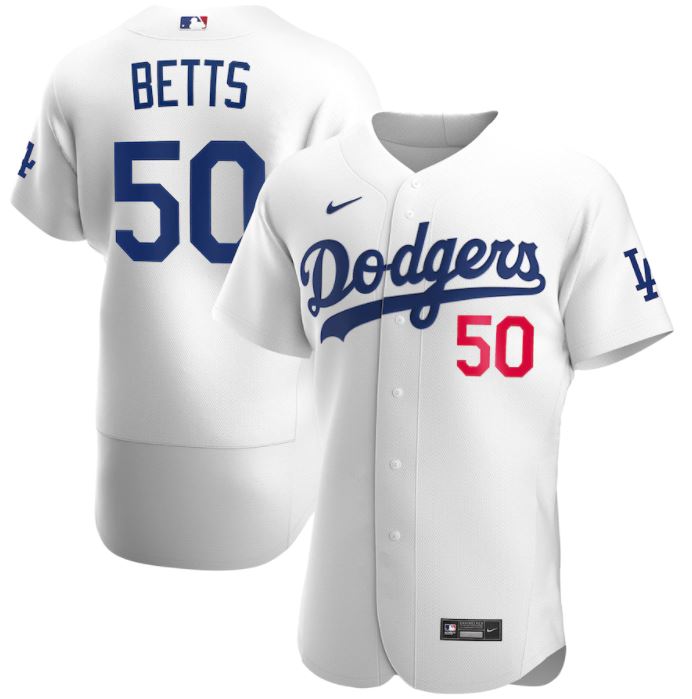 Mookie Betts, Los Angeles Dodgers - White - Cliquez sur l'image pour la fermer