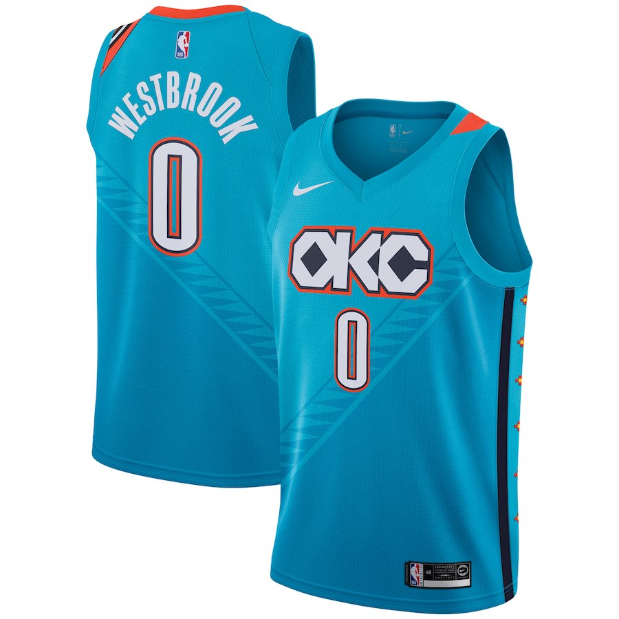 Russell Westbrook, Oklahoma City Thunder 2018/19 - City Edition - Cliquez sur l'image pour la fermer