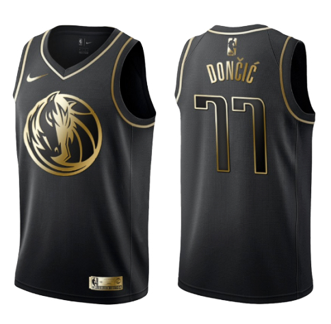 Luka Doncic, Maverick Dallas - Black/Gold - Cliquez sur l'image pour la fermer