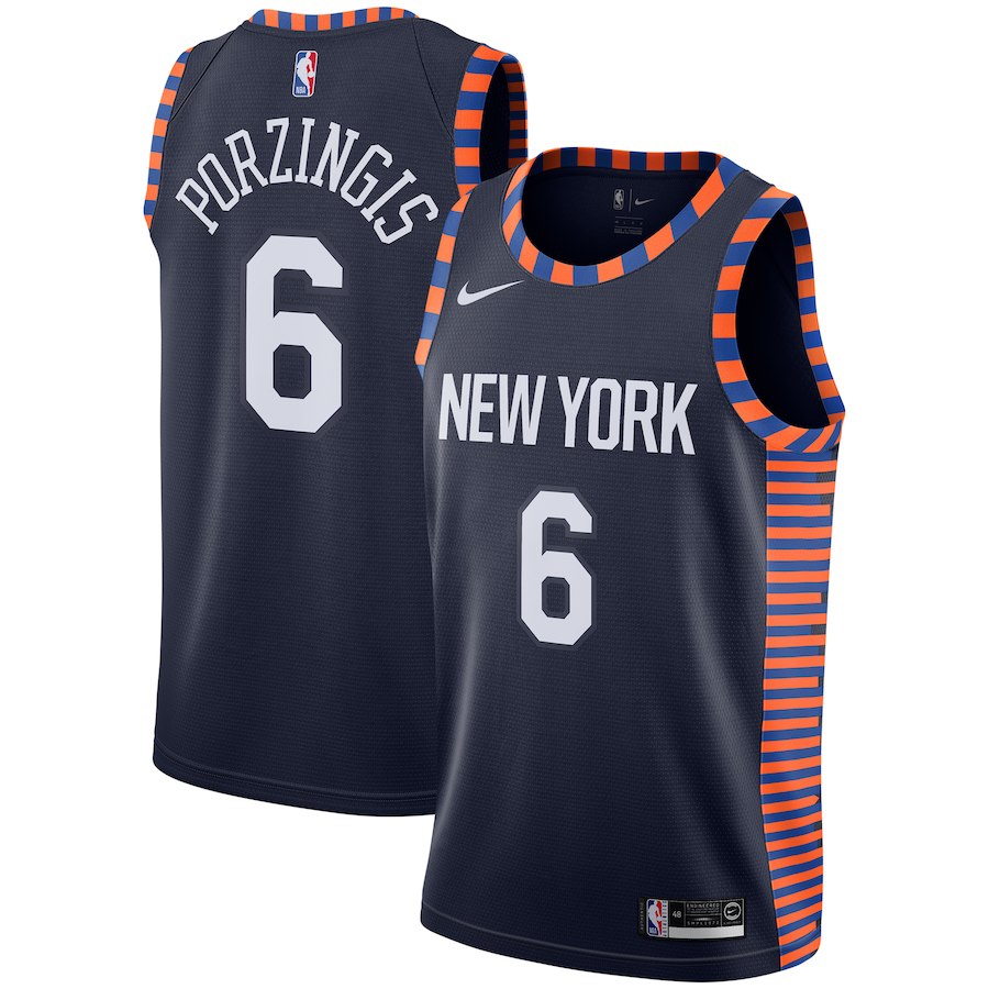 Kristaps Porzingis, New York Knicks 2018/19 - City Edition - Cliquez sur l'image pour la fermer
