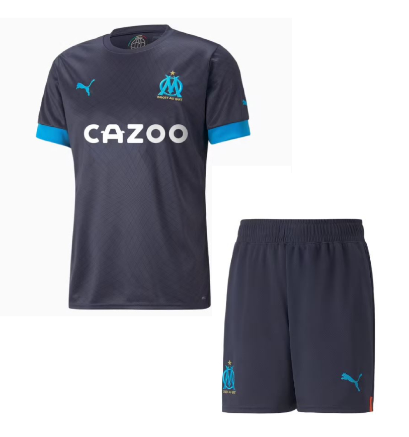 Olympique Marseille Extérieur 2022/23 Junior Kit - Cliquez sur l'image pour la fermer