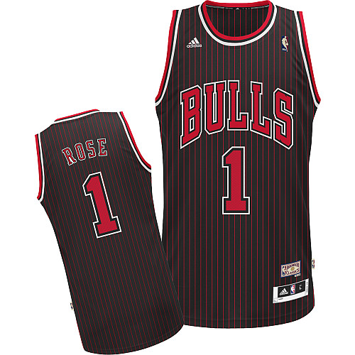 Derrick Rose, les Chicago Bulls [rayures] - Cliquez sur l'image pour la fermer