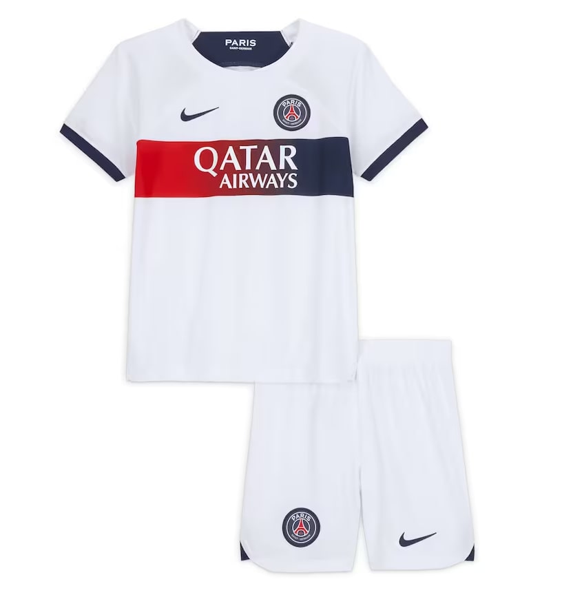 PSG Extérieur 2023/24 Junior Kit - Cliquez sur l'image pour la fermer