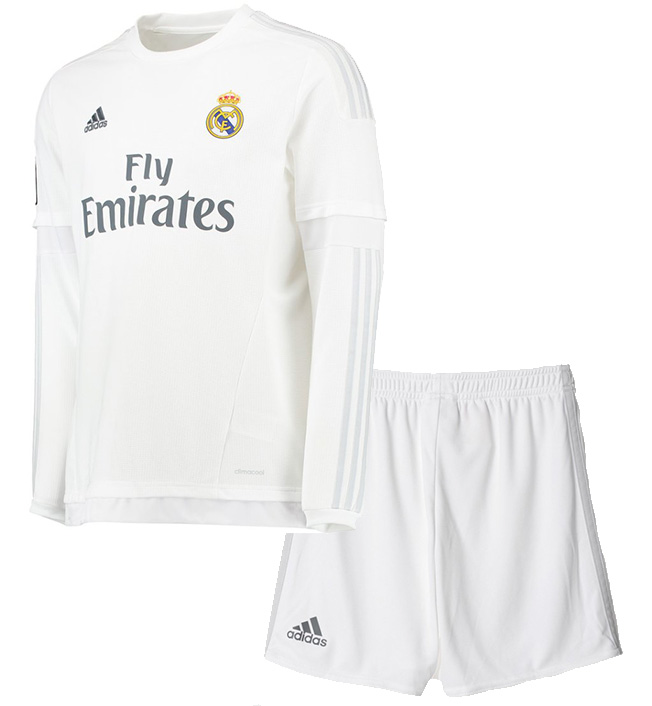 Kit Junior Real Madrid Domicile 2015/2016 ML - Cliquez sur l'image pour la fermer