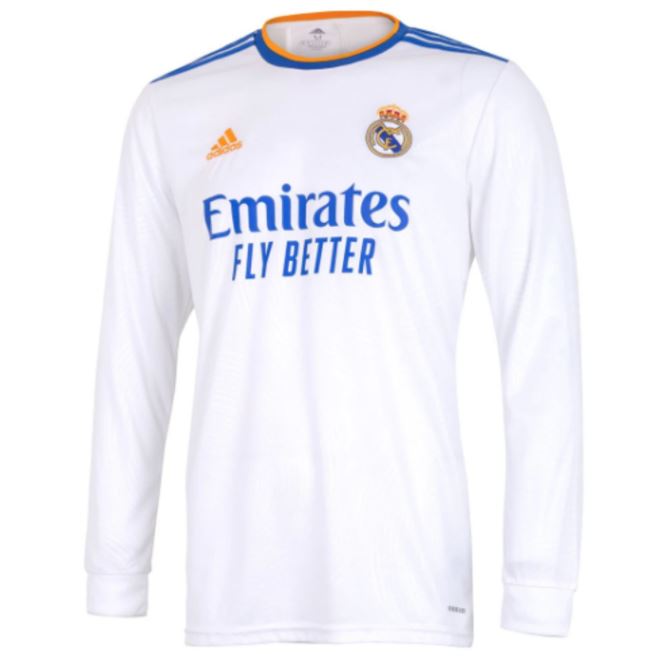 Maillot Real Madrid Domicile 2021/22 ML - Cliquez sur l'image pour la fermer