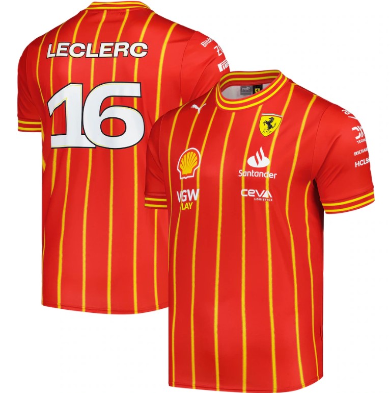 Maillot Équipe Scuderia Ferrari 2024 - Charles Leclerc - Cliquez sur l'image pour la fermer