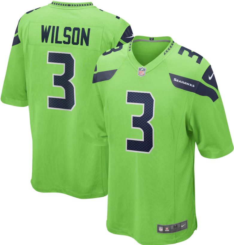 Russell Wilson, Seattle Seahawks - Green - Cliquez sur l'image pour la fermer